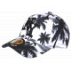 Casquette Enfant Palmiers Blanche et Noire Tropicale NY Baseball Sunrise 6 a 12 ans Casquette Enfant Hip Hop Honour