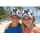 Casquette Enfant Palmiers Blanche et Noire Tropicale NY Baseball Sunrise 6 a 12 ans Casquette Enfant Hip Hop Honour