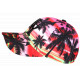 Casquette NY Palmiers Rouge et Rose Print Tropical Design Streetwear Hawaï CASQUETTES Hip Hop Honour
