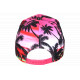 Casquette NY Palmiers Rouge et Rose Print Tropical Design Streetwear Hawaï CASQUETTES Hip Hop Honour