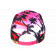 Casquette Enfant Palmiers Rouge et Rose Tropicale NY Baseball Sunrise 6 a 12 ans Casquette Enfant Hip Hop Honour