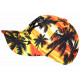 Casquette NY Palmiers Orange et Jaune Look Tropical Design Streetwear Hawaï CASQUETTES Hip Hop Honour