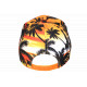 Casquette NY Palmiers Orange et Jaune Look Tropical Design Streetwear Hawaï CASQUETTES Hip Hop Honour