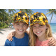 Casquette Enfant Palmiers Orange et Jaune Tropicale NY Baseball Sunrise 6 a 12 ans Casquette Enfant Hip Hop Honour