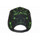 Casquette NY Verte Fluo et Noire Streetwear Originale Baseball Neon CASQUETTES Hip Hop Honour