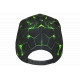 Casquette Enfant NY Verte Fluo Motif Géométrique Noir Streetwear 7 à 12 ans Garçon Fille Casquette Enfant Hip Hop Honour