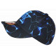 Casquette NY Bleue et Noire Géométrique Streetwear Originale Baseball Neon CASQUETTES Hip Hop Honour