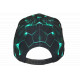 Casquette Enfant NY Turquoise Motif Géométrique Noir Streetwear 7 à 12 ans Garçon Fille Casquette Enfant Hip Hop Honour