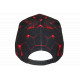 Casquette NY Rouge et Noire Géométrique Streetwear Originale Baseball Neon CASQUETTES Hip Hop Honour