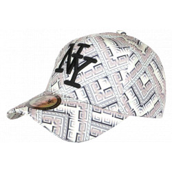 Casquette NY Beige Design Graphique Géométrique Streetwear Tendance CASQUETTES Hip Hop Honour