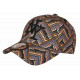 Casquette NY Marron Design Graphique Géométrique Streetwear Tendance CASQUETTES Hip Hop Honour