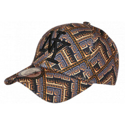 Casquette NY Marron Design Graphique Géométrique Streetwear Tendance CASQUETTES Hip Hop Honour