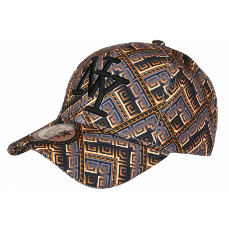 Casquette NY Marron Design Graphique Géométrique Streetwear Tendance CASQUETTES Hip Hop Honour