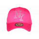 Casquette NY Rose Strass Paillettes Fashion Tendance Basebal Stazky CASQUETTES Hip Hop Honour