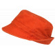 Chapeau Bob Orange en Coton Premium Streetwear et Tendance Bobby Bob Safari Hip Hop Honour