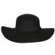 Chapeau Paille Femme Noir Large Bord Capeline Eté Elégante Protection Soleil CHAPEAUX Nyls Création