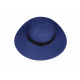 Chapeau Paille Femme Bleu Large Bord Capeline Eté Elégante Protection Soleil CHAPEAUX Nyls Création