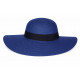 Chapeau Paille Femme Bleu Large Bord Capeline Eté Elégante Protection Soleil CHAPEAUX Nyls Création