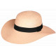 Chapeau Paille Femme Rose Large Bord Capeline Eté Elégante Protection Soleil CHAPEAUX Nyls Création