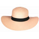 Chapeau Paille Femme Rose Large Bord Capeline Eté Elégante Protection Soleil CHAPEAUX Nyls Création
