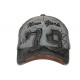 Casquette Vintage 79 New York Noire Denim Look Usé Rétro En Coton CASQUETTES Hip Hop Honour