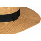 Chapeau Paille Femme Marron Large Bord Capeline Eté Elégante Protection Soleil CHAPEAUX Nyls Création