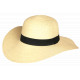 Chapeau Paille Femme Beige Large Bord Capeline Eté Elégante Protection Soleil CHAPEAUX Nyls Création