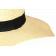 Chapeau Paille Femme Beige Large Bord Capeline Eté Elégante Protection Soleil CHAPEAUX Nyls Création