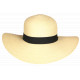 Chapeau Paille Femme Beige Large Bord Capeline Eté Elégante Protection Soleil CHAPEAUX Nyls Création