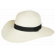 Chapeau Paille Femme Ivoire Large Bord Capeline Eté Elégante Protection Soleil CHAPEAUX Nyls Création