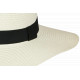Chapeau Paille Femme Ivoire Large Bord Capeline Eté Elégante Protection Soleil CHAPEAUX Nyls Création
