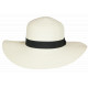 Chapeau Paille Femme Ivoire Large Bord Capeline Eté Elégante Protection Soleil CHAPEAUX Nyls Création