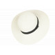Chapeau Paille Femme Ivoire Large Bord Capeline Eté Elégante Protection Soleil CHAPEAUX Nyls Création