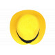 Chapeau Paille Femme Jaune Large Bord Asymétrique Capeline Eté Protection Soleil CHAPEAUX Nyls Création