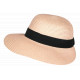 Chapeau Paille Femme Rose Large Bord Asymétrique Capeline Eté Protection Soleil CHAPEAUX Nyls Création