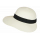 Chapeau Paille Femme Beige Large Bord Asymétrique Capeline Eté Protection Soleil CHAPEAUX Nyls Création