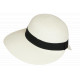 Chapeau Paille Femme Beige Large Bord Asymétrique Capeline Eté Protection Soleil CHAPEAUX Nyls Création