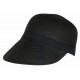 Visière paille femme noire casquette été protection soleil CHAPEAUX Nyls Création