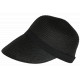 Visière paille femme noire casquette été protection soleil CHAPEAUX Nyls Création