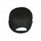 Visière paille femme noire casquette été protection soleil CHAPEAUX Nyls Création