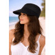 Visière paille femme noire casquette été protection soleil CHAPEAUX Nyls Création