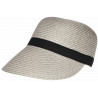 Visière Paille Femme Grise Casquette été Protection Soleil