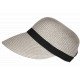 Visière Paille Femme Grise Casquette été Protection Soleil CHAPEAUX Nyls Création