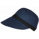 Visière Paille Femme Bleu Marine Casquette été Protection Soleil CHAPEAUX Nyls Création