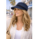 Visière Paille Femme Bleu Marine Casquette été Protection Soleil CHAPEAUX Nyls Création
