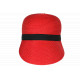 Visière Paille Femme Rouge Casquette été Protection Soleil CHAPEAUX Nyls Création