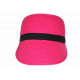 Visière Paille Femme Rose Fuchsia Casquette été Protection Soleil CHAPEAUX Nyls Création