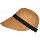 Visière Paille Femme Marron Casquette été Protection Soleil CHAPEAUX Nyls Création