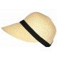 Visière Paille Femme Marron Clair Casquette été Protection Soleil CHAPEAUX Nyls Création