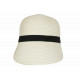 Visière Paille Femme Beige Clair Casquette été Protection Soleil CHAPEAUX Nyls Création